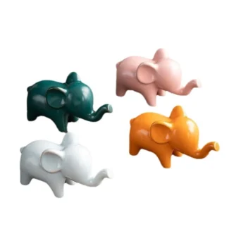 Home 26 - Buddha Bodhis Feng Shui Ceramic Elephant Figurine – Trunk-Up Good Luck Statue for Home & Office Decor (4)