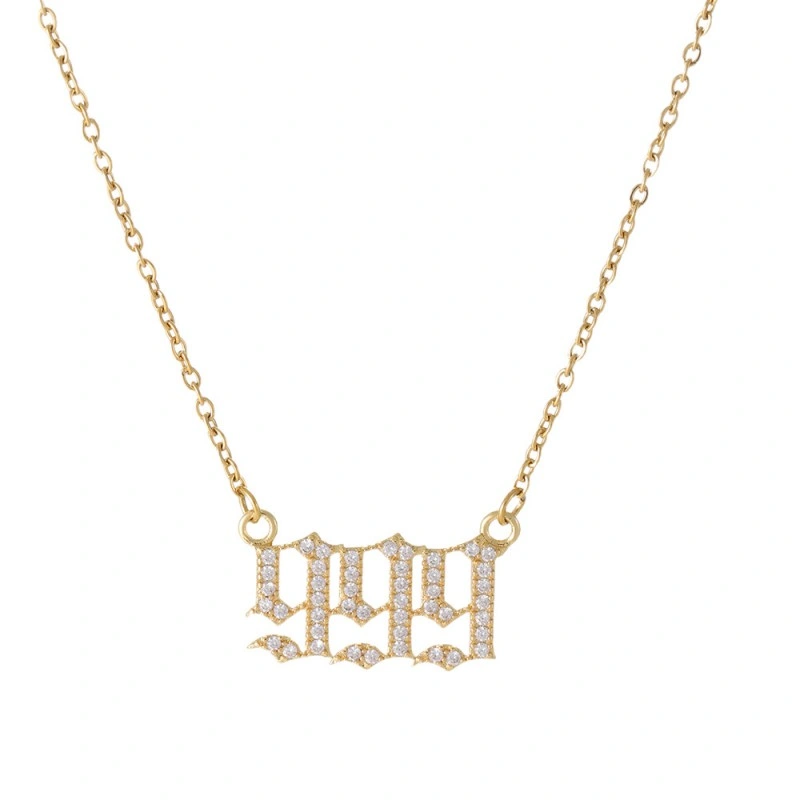 Gold & Silver-Tone Angel Number Necklace – Crystal-Set Stainless Steel Chain with Copper Pendant (1) Gold & Silver-Tone Angel Number Necklace – Crystal-Set Stainless Steel Chain with Copper Pendant
