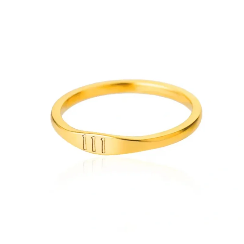 Gold-Tone Copper Angel Number Ring – Engraved Numerology Band in 10 Symbolic Designs (5) Gold-Tone Copper Angel Number Ring – Engraved Numerology Band in 10 Symbolic Designs