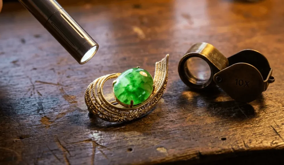 How to Tell if a Vintage Jade Brooch Is Real: A Practical Identification Guide 1 - Buddha Bodhis How to Tell if a Vintage Jade Brooch Is Real: A Practical Identification Guide - Buddha Bodhis