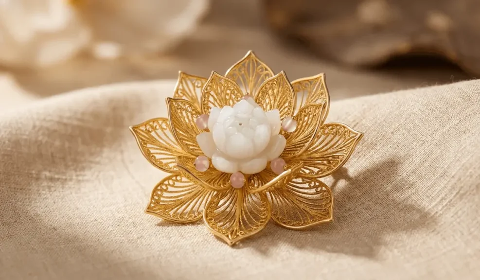 The Spiritual Meaning and Symbolism of the Lotus Flower Brooch 1 - Buddha Bodhis The Spiritual Meaning and Symbolism of the Lotus Flower Brooch - Buddha Bodhis