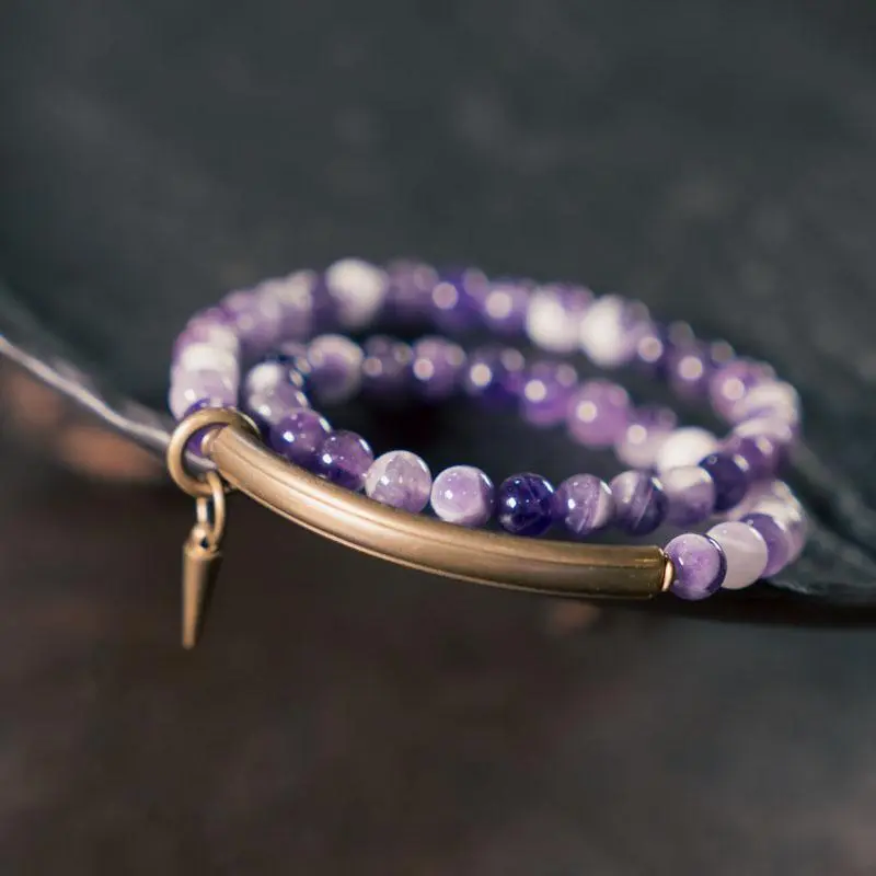 Amethyst Double-Wrap Bracelet