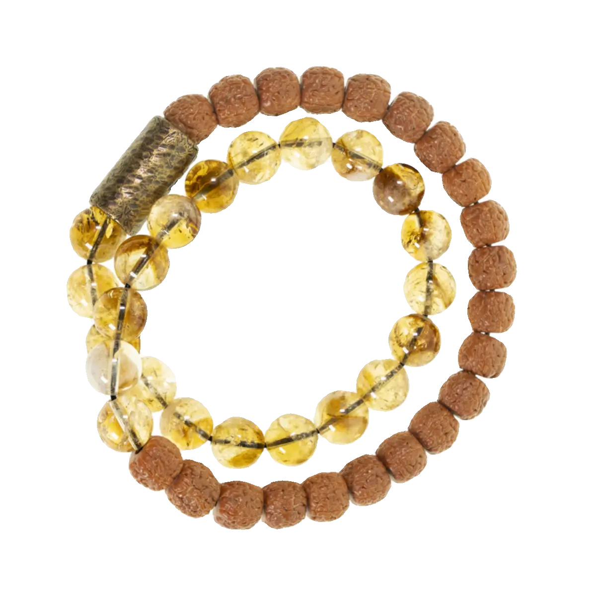 Citrine & Bodhi Seed Bracelet