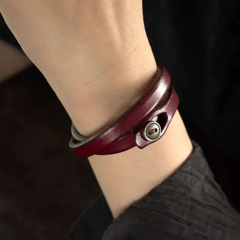 Double Wrap Leather Bracelet
