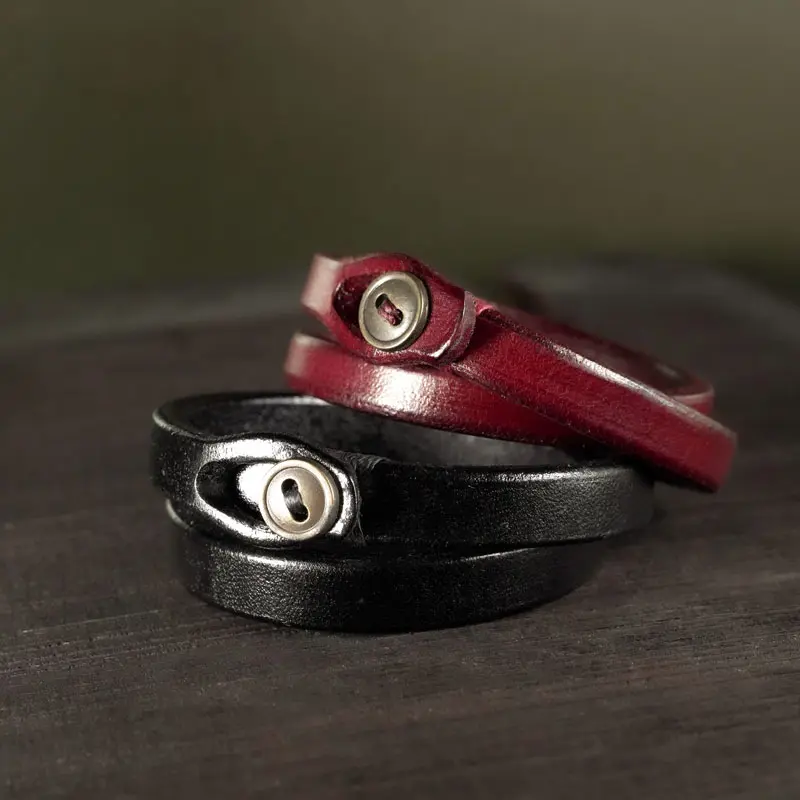 Double Wrap Leather Bracelet