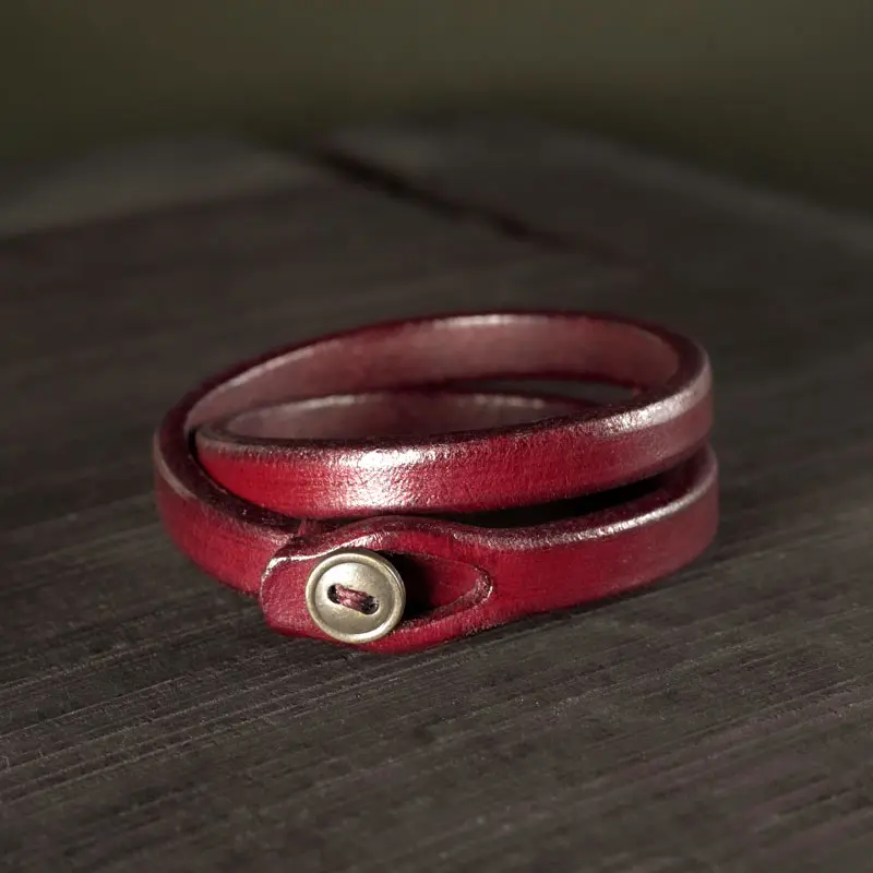 Double Wrap Leather Bracelet