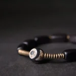 Dzi Bead Ebony Wood Bracelet