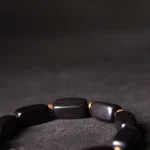 Dzi Bead Ebony Wood Bracelet