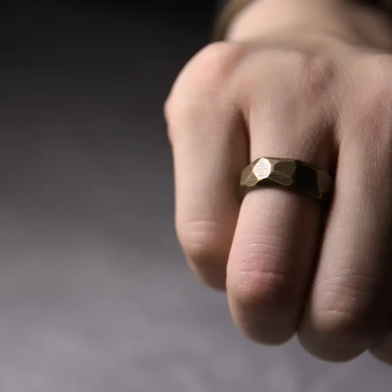 Faceted Brass Ring