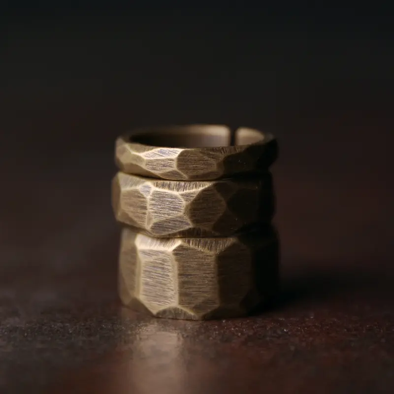 Faceted Brass Ring