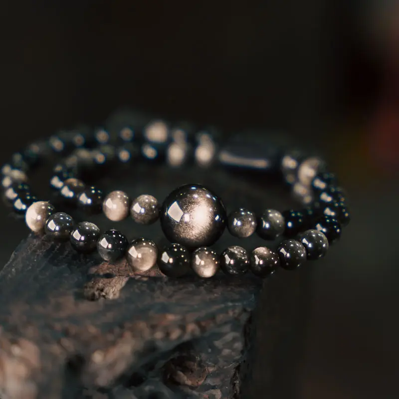 Silver Sheen Obsidian Bracelets
