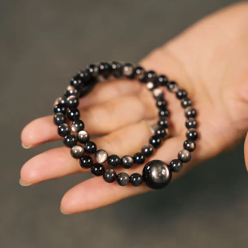 Silver Sheen Obsidian Bracelets