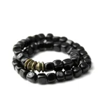 Square Black Obsidian Bracelet