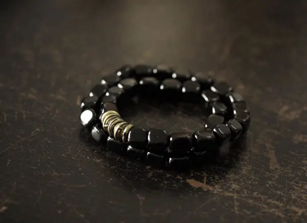 Square Black Obsidian Bracelet