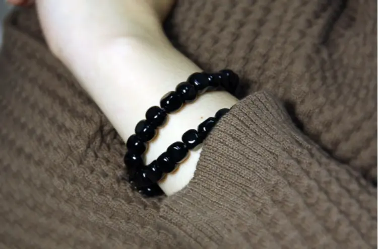 Square Black Obsidian Bracelet