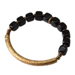 Vintage Brass Couple's Obsidian Bracelet — Strength in Simplicity 5 - Buddha Bodhis