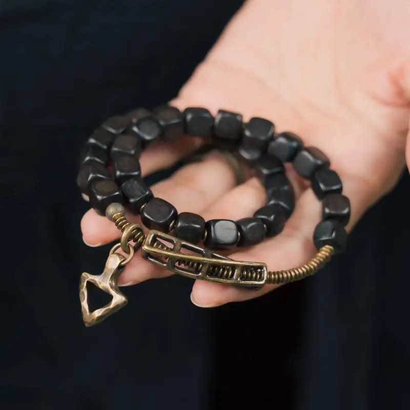 The Anchor & The Path An Ebony Arrowhead Bracelet