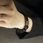 The Dragon's Eye: A Golden Obsidian Ebony Bracelet