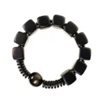 The Dragon's Eye: A Golden Obsidian Ebony Bracelet