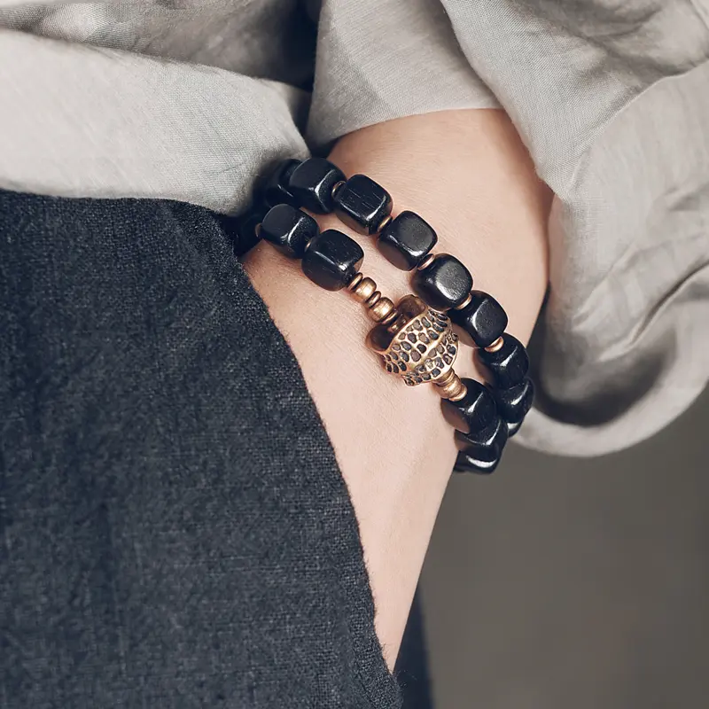 The Dragon's Hide An Ebony and Brass Armor Bracelet