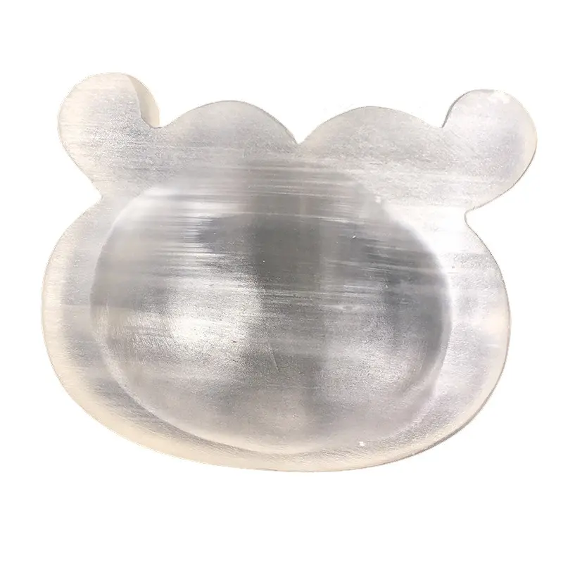 Natural Moroccan Selenite Ox Bowl Crystal Cleansing & Charging Plate