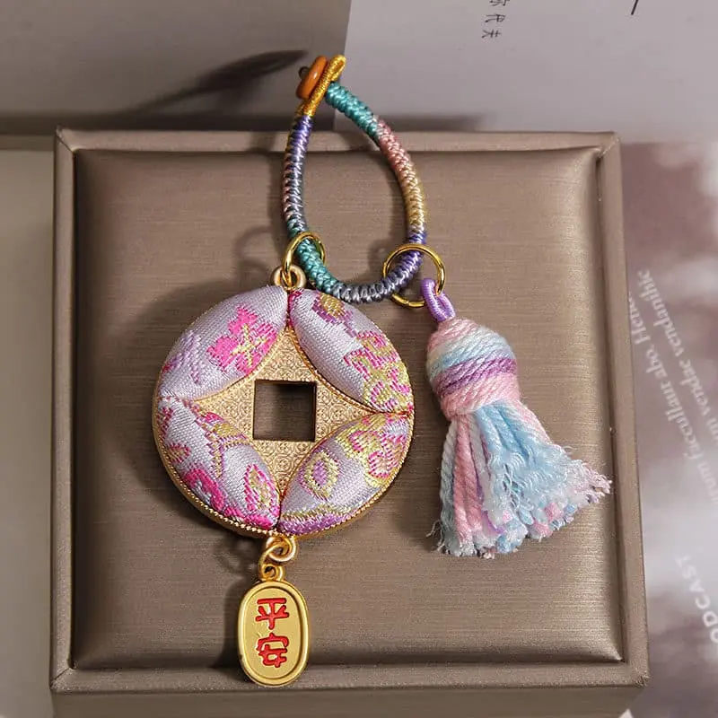 Handcrafted Embroidered Tassel Charm Lucky Horse, Cat & Fortune Bag Amulets