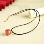 Natural Red Hematoid Quartz Necklace - Handcrafted Red Jiao Hua Amulet