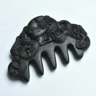 black-carved-fox-massage-comb