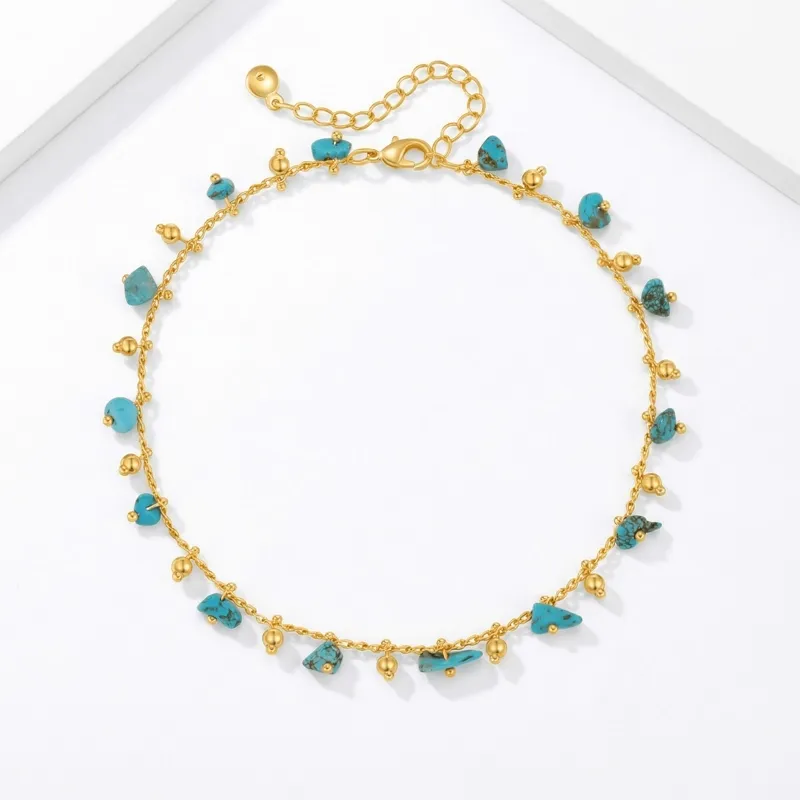 gold-turquoise-beaded-anklet-boho-beach-jewelry