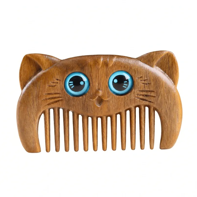 handcrafted-cat-shaped-wooden-hair-comb