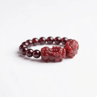 red-pixiu-garnet-beaded-ring-luxury-jewelry