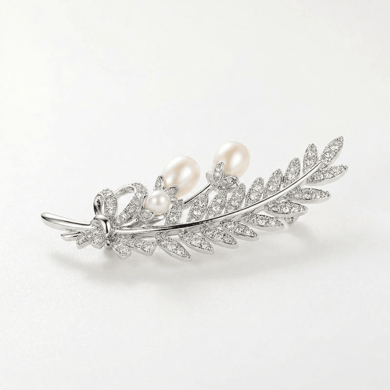 vintage-pearl-leaf-brooch-silver-cz-wheat-jewelry