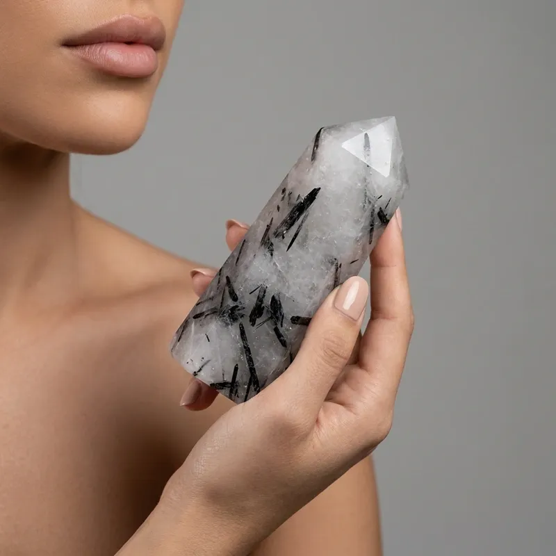 Black Hair Crystal Point for Ultimate Protection & Inner Confidence-2