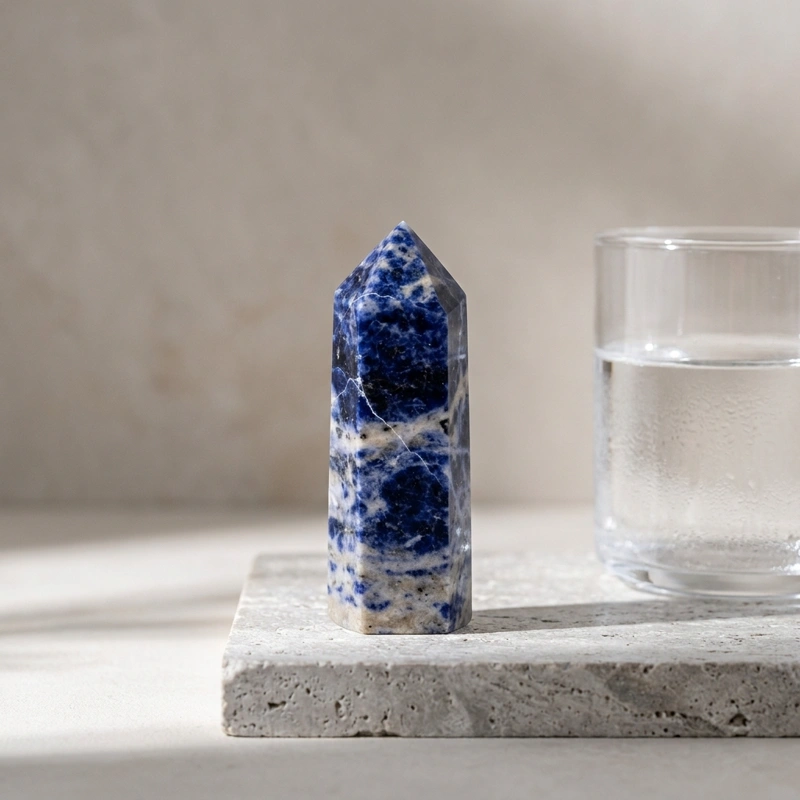 Blue Spot Jasper Crystal Tower for Inner Peace & Logical Clarity-2