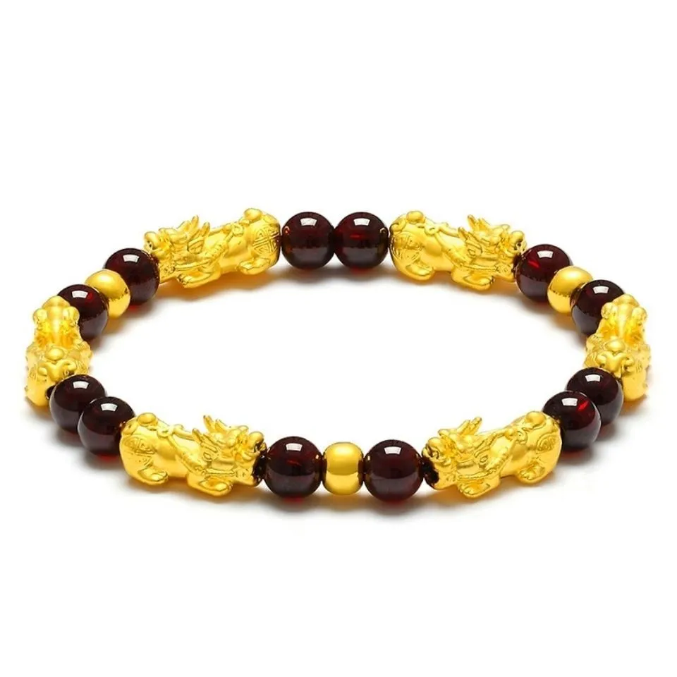 Garnet Pixiu Bracelet – Prosperity, Health & Protection