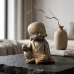 Ksitigarbha Iron & Resin Buddha Statue – Inner Peace & Spiritual Protection-3