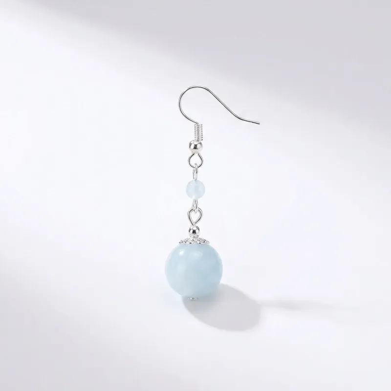 Natural Aquamarine Earrings for Throat Chakra & Confidence