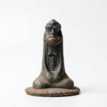 Natural Rust Iron & Resin Bodhidharma Statue for Inner Peace & Spiritual Protection