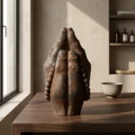 Natural Rust Iron & Resin Buddha Hand Sculpture – Zen Serenity, Spiritual Protection & Inner Peace-3