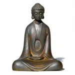 Natural Rust Iron & Resin Buddha Statue – Zen Serenity & Inner Peace-3