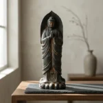 Natural Rust Iron Resin Buddha Statue – Zen Serenity & Spiritual Protection-2