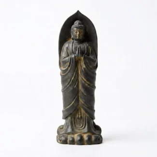 Natural Rust Iron Resin Buddha Statue – Zen Serenity & Spiritual Protection