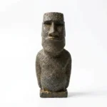 Natural Rust Iron & Resin Moai Statue – Timeless Artistry & Artistic Ambience