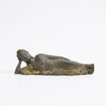 Natural Rust Iron & Resin Reclining Buddha Statue for Inner Peace & Spiritual Protection
