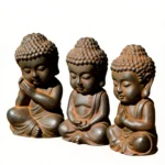 Natural Rust Iron Resin Shakyamuni Buddha Statue – Zen Serenity & Spiritual Protection-3