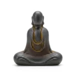 Natural Rust Iron & Resin Zen Buddha Statue for Inner Calm & Spiritual Mindfulness