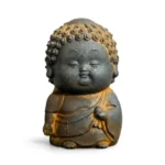Standing Fat Buddha Iron & Resin Zen Ornament – Mindfulness, Protection & Inner Peace
