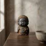 Standing Fat Buddha Iron & Resin Zen Ornament – Mindfulness, Protection & Inner Peace-2