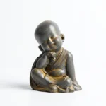 Zen Monk Statue - Iron Resin Buddha for Mindful Serenity