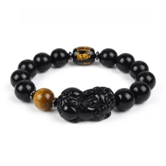 black-obsidian-pixiu-beaded-bracelet-10mm